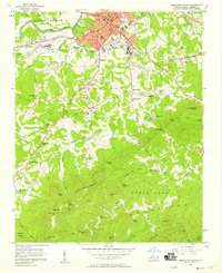 Morganton South 1956 topographic map thumbnail