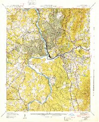 Asheville 1943 topographic map thumbnail