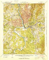 Asheville 1943 topographic map thumbnail