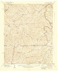 Bald Creek 1939 topographic map thumbnail