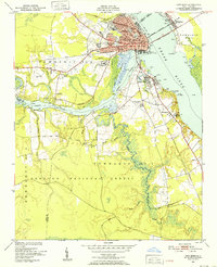 New Bern 1950 topographic map thumbnail