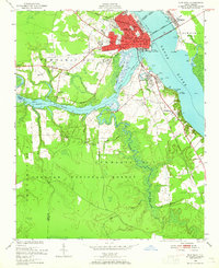 New Bern 1950 topographic map thumbnail