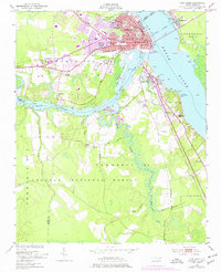New Bern 1950 topographic map thumbnail