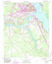 New Bern 1950 topographic map thumbnail