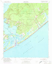 New River Inlet 1952 topographic map thumbnail