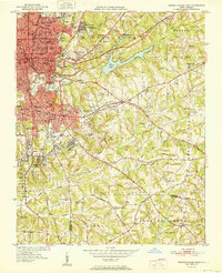 Winston-Salem East 1951 topographic map thumbnail