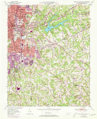 Winston-Salem East 1950 topographic map thumbnail