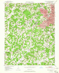 Winston-Salem West 1950 topographic map thumbnail