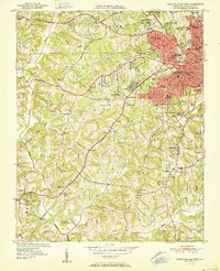 Winston-Salem West 1951 topographic map thumbnail