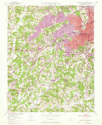 Winston-Salem West 1950 topographic map thumbnail