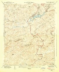 Zirconia 1947 topographic map thumbnail