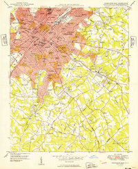 Charlotte East 1949 topographic map thumbnail