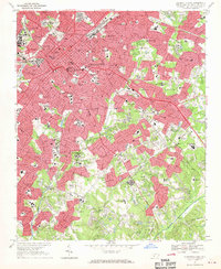 Charlotte East 1967 topographic map thumbnail