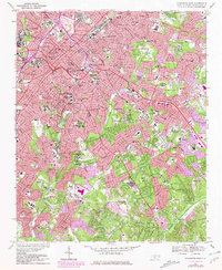Charlotte East 1967 topographic map thumbnail