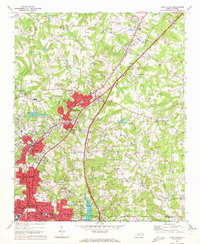 China Grove 1970 topographic map thumbnail