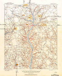 Coharie 1909 topographic map preview
