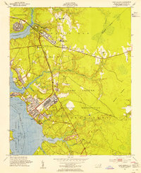 Camp Lejeune 1952 topographic map thumbnail