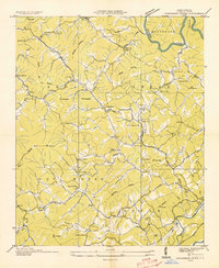 Persimmon Creek 1934 topographic map thumbnail