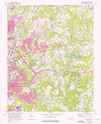 Raleigh East 1968 topographic map thumbnail