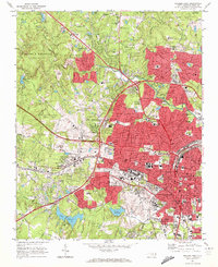 Raleigh West 1968 topographic map thumbnail