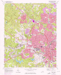 Raleigh West 1968 topographic map thumbnail