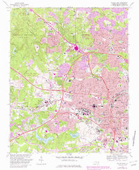Raleigh West 1968 topographic map thumbnail