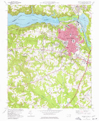 Roanoke Rapids 1974 topographic map thumbnail