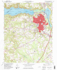 Roanoke Rapids 1974 topographic map thumbnail