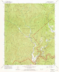 Smokemont 1964 topographic map thumbnail