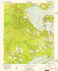 Sneads Ferry 1952 topographic map thumbnail