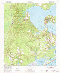 Sneads Ferry 1952 topographic map thumbnail
