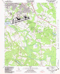 Southeast Goldsboro 1982 topographic map thumbnail