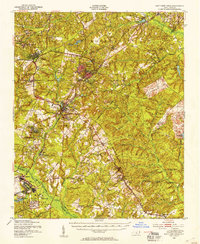 Southern Pines 1948 topographic map thumbnail