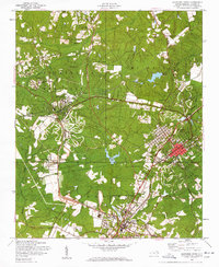 Southern Pines 1957 topographic map thumbnail