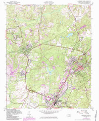 Southern Pines 1957 topographic map thumbnail