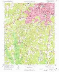 Southwest Durham 1973 topographic map thumbnail