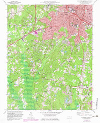 Southwest Durham 1973 topographic map thumbnail