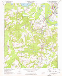Southwest Goldsboro 1974 topographic map thumbnail