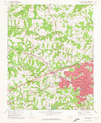 Statesville West 1969 topographic map thumbnail