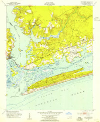 Swansboro 1952 topographic map thumbnail