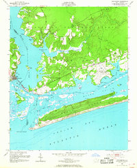 Swansboro 1952 topographic map thumbnail