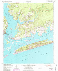Swansboro 1952 topographic map thumbnail