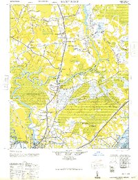 Rocky Point 1947 topographic map thumbnail