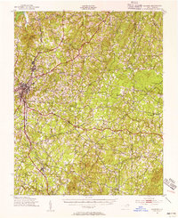 Roxboro 1943 topographic map thumbnail