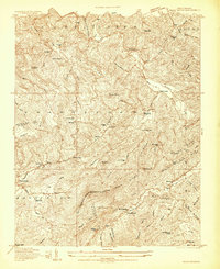 Valle Crucis 1934 topographic map thumbnail