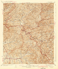 Wayah Bald 1942 topographic map thumbnail