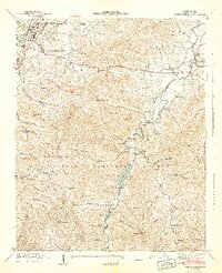 Waynesville 1942 topographic map thumbnail