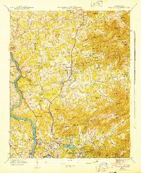 Weaverville 1943 topographic map thumbnail