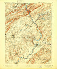 Delaware Watergap 1893 topographic map thumbnail