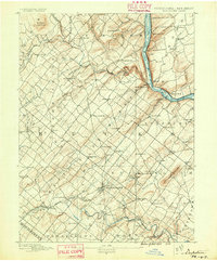 Doylestown 1890 topographic map thumbnail
